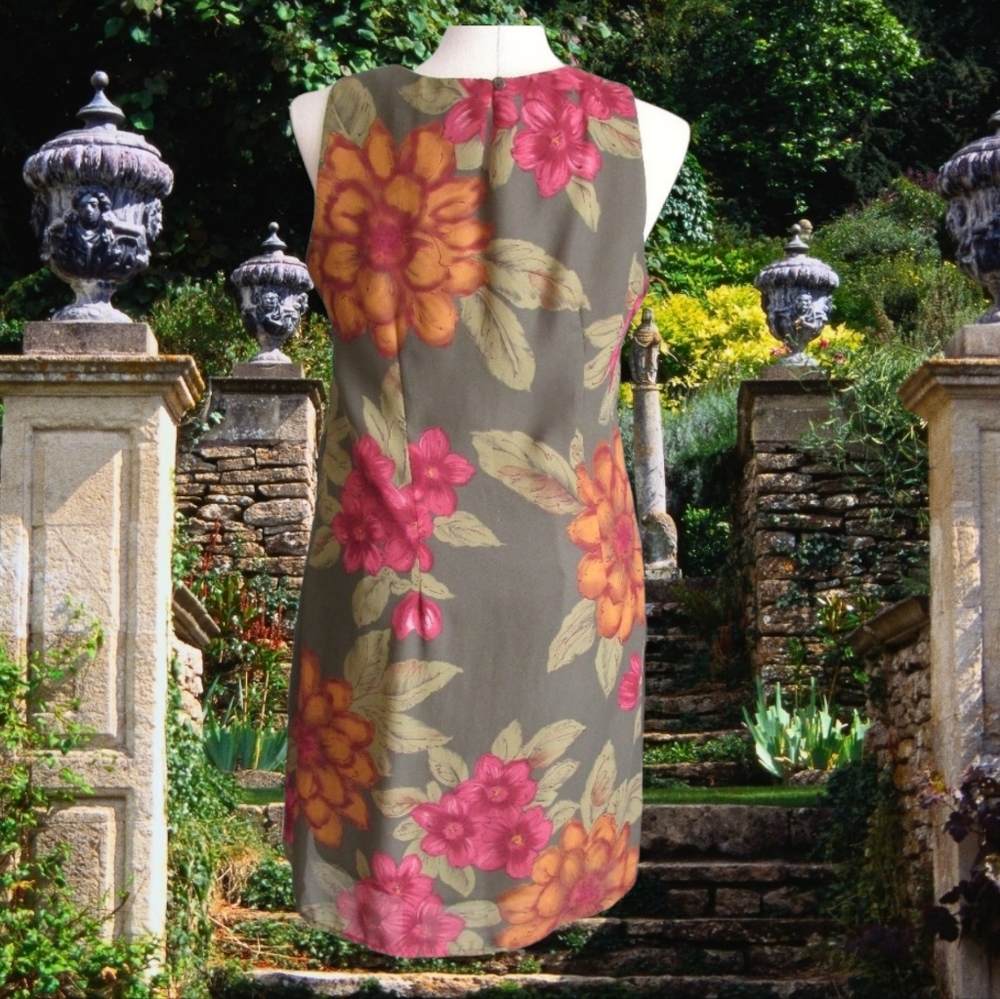 Y2K Floral Sheath Dress - Picture 2 of 5